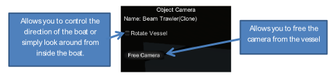 Camera options screens